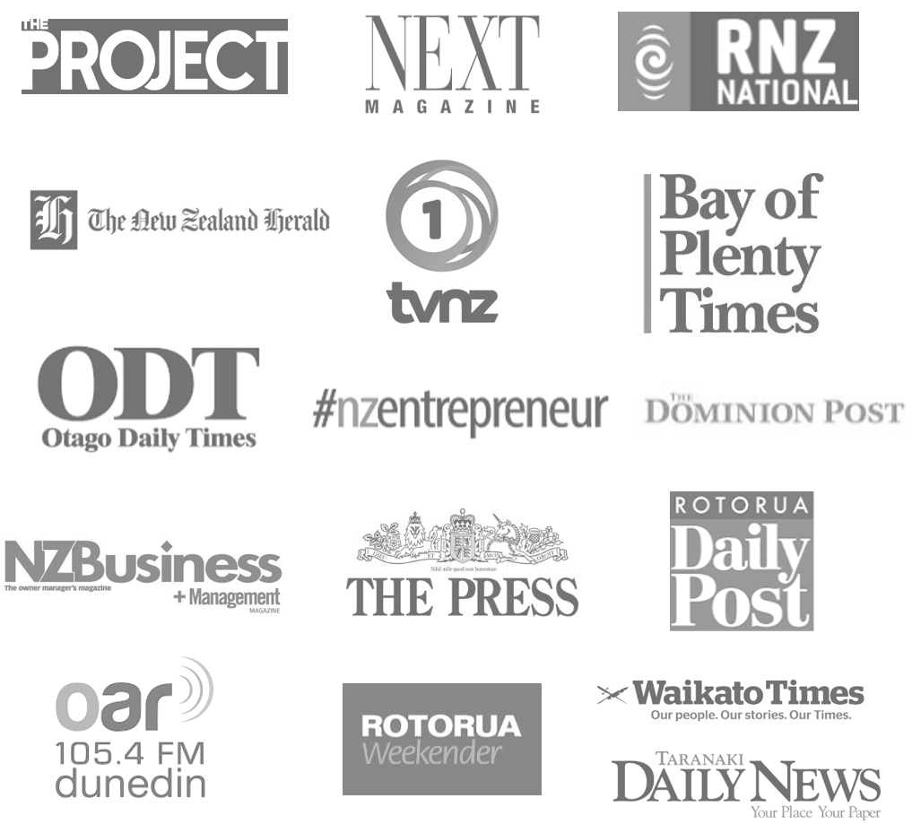 Logos for various publications we have appeared in