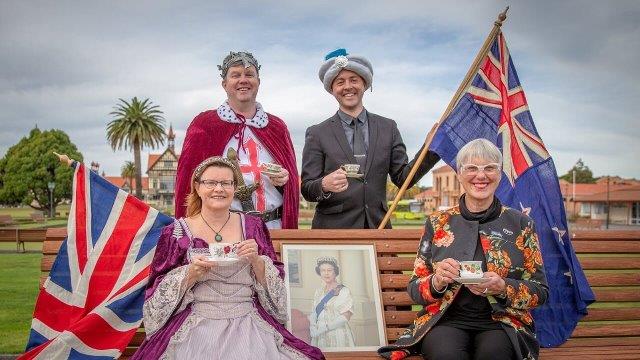 Events manager Julia Anne (left), co-Director Colin MacPhee, mayor Steve Chadwick and Prince's Gate Hotel Events Manager Stephen Taylor.